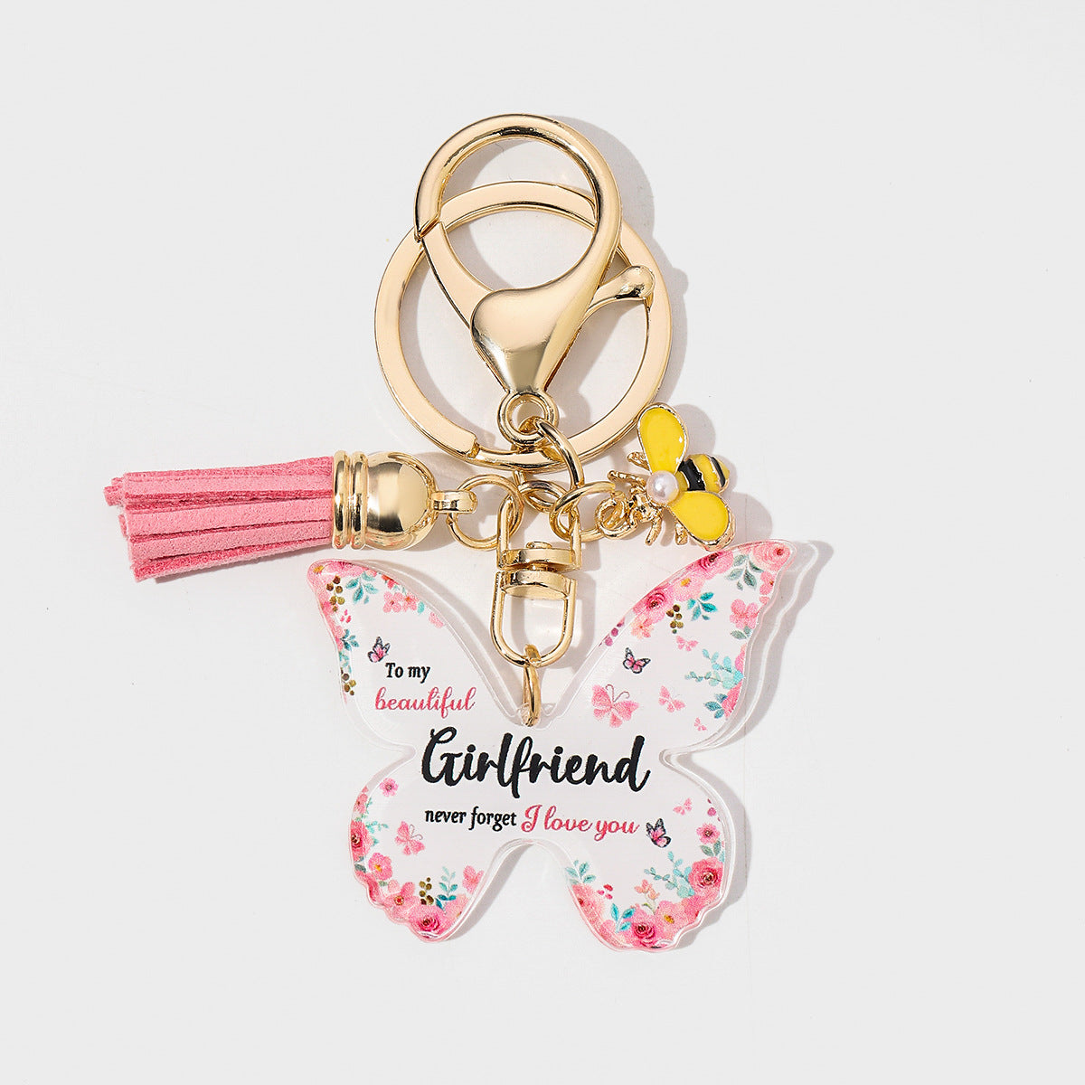 Wholesale Butterfly Shape Acrylic MOM Pendant Key Chain